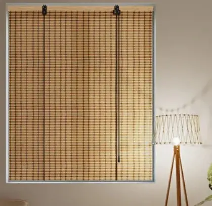 Ahşap  Bambu Stor Perde - Açık