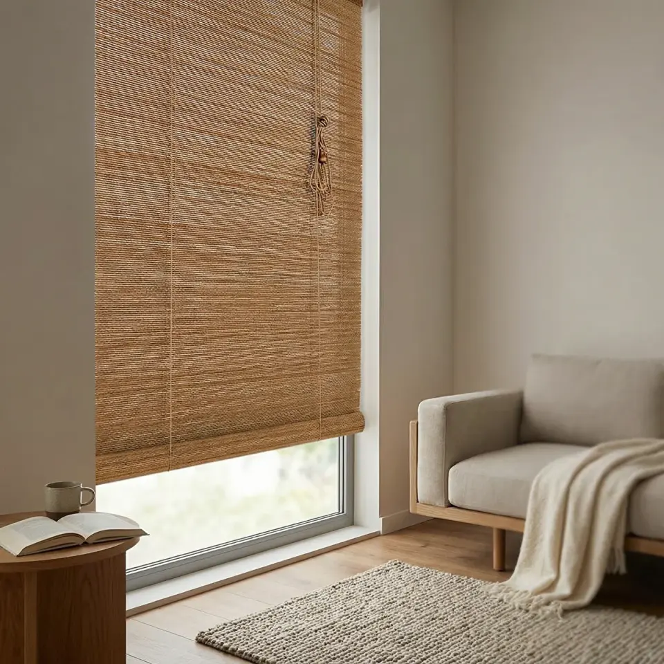 Colours Bambu Stor Perde Kahverengi