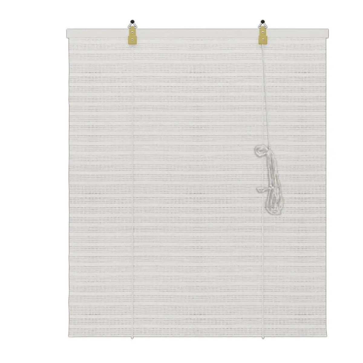 Ahşap Bambu Stor Perde Alaçatı Beyazı