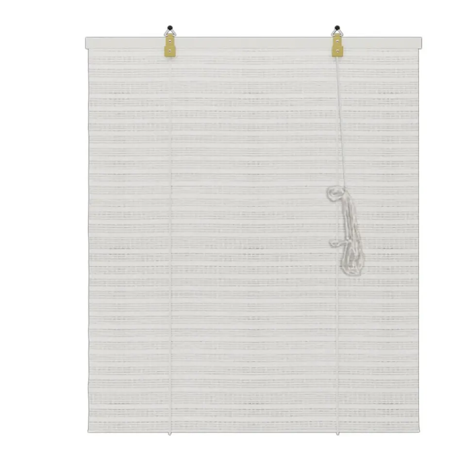 Ahşap Bambu Stor Perde Alaçatı Beyazı