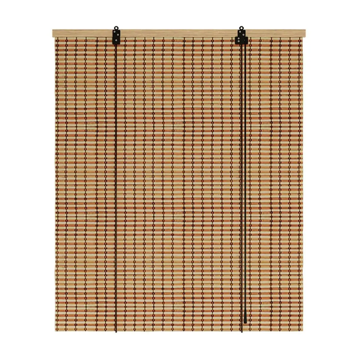 Ahşap Görünümlü Bambu Stor Perde Kahve