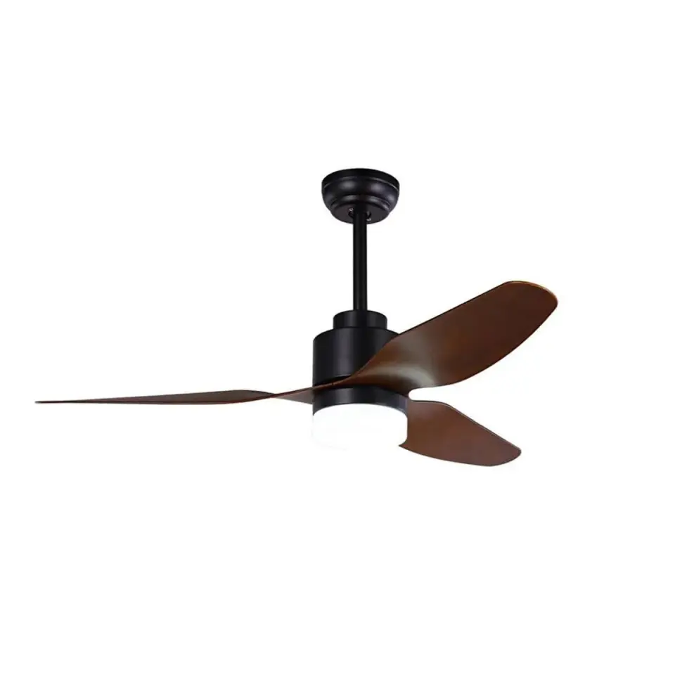 Colours Wavy Tavan Vantilatörü 117 cm 3 Kanat Led Kahve