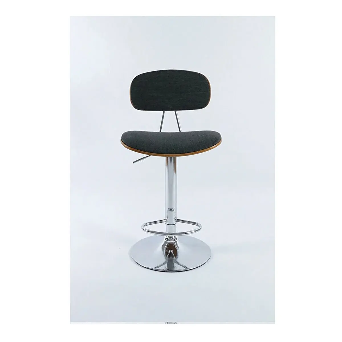 Felis Ahşap Bar Sandalyesi Gri Tg-2250B