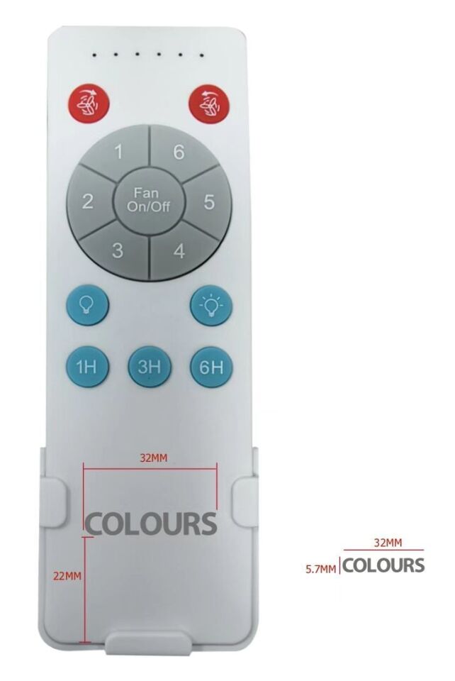 Colours Hanki 2026 Model DC Motor Led Aydınlatma Uzaktan Kumandalı Tavan Vantilatörü 132 cm Gri 5 Kanat