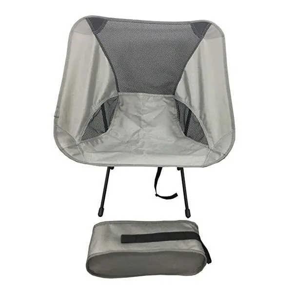 Pratik Kamp Sandalyesi Gri (Çantalı)