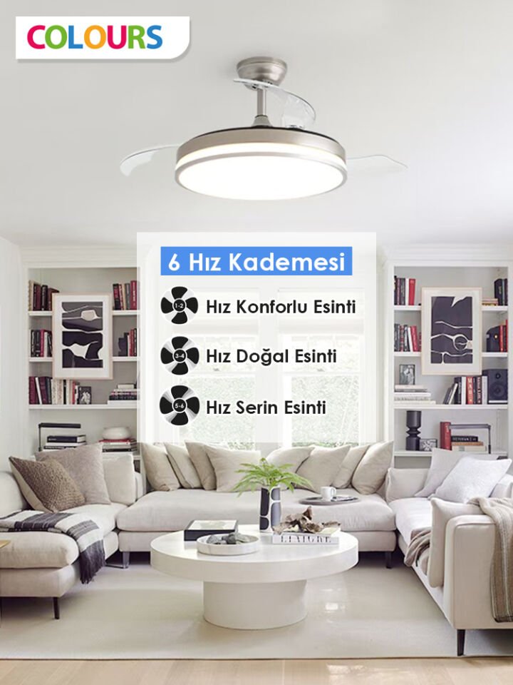 Stars Vega Katlanır Kanatlı Tavan Vantilatörü