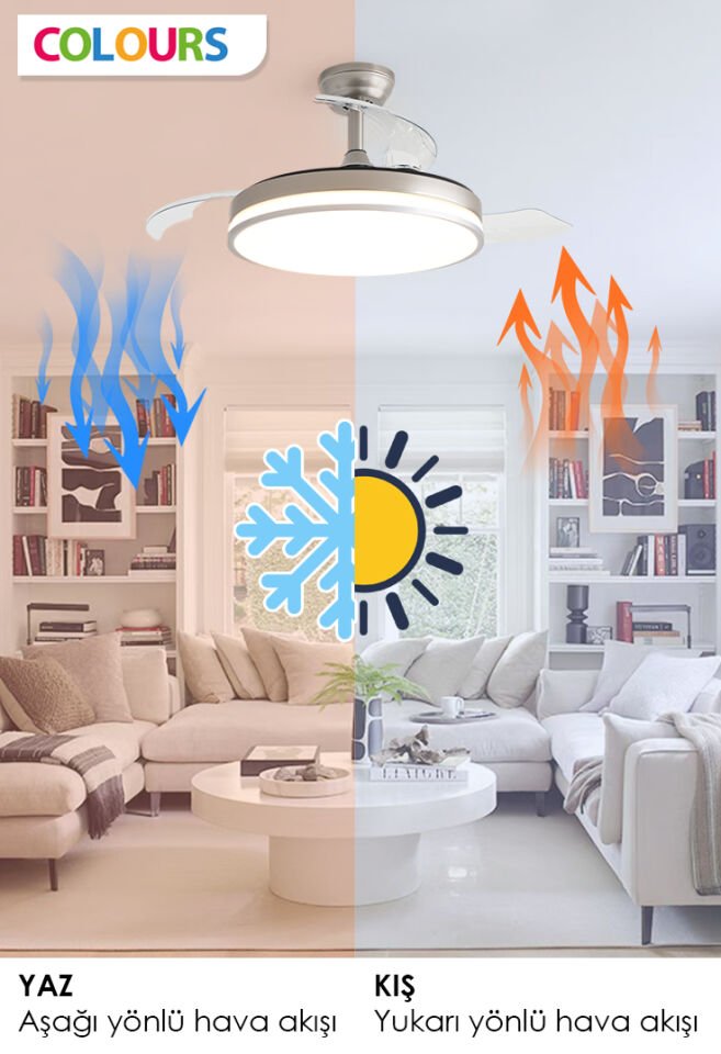 STARS VEGA KATLANIR KANATLI TAVAN VANTİLATÖRÜ