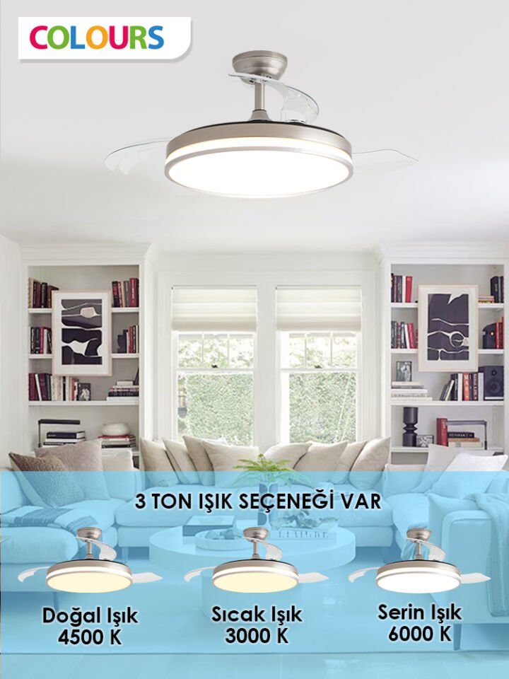 Stars Vega Katlanır Kanatlı Tavan Vantilatörü
