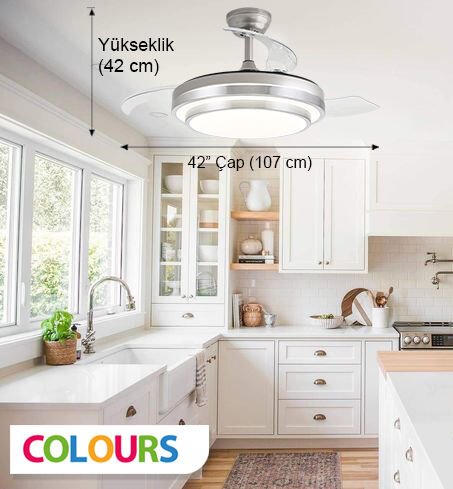 Stars Sirius 42'' Katlanır Kanatlı Tavan Vantilatörü