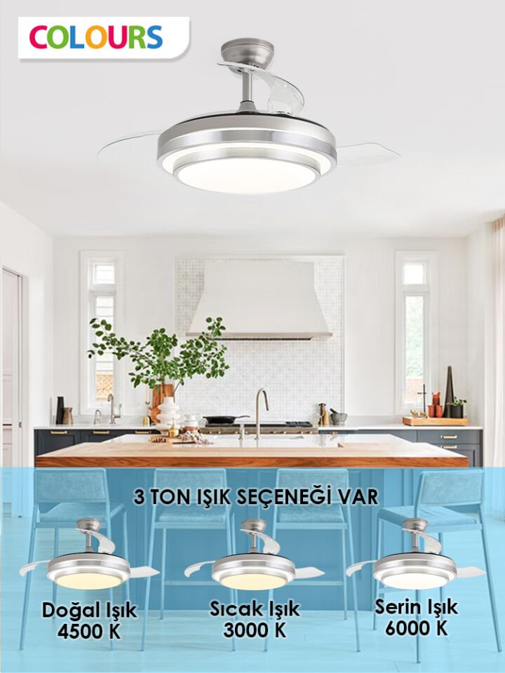 Stars Sirius 42'' Katlanır Kanatlı Tavan Vantilatörü